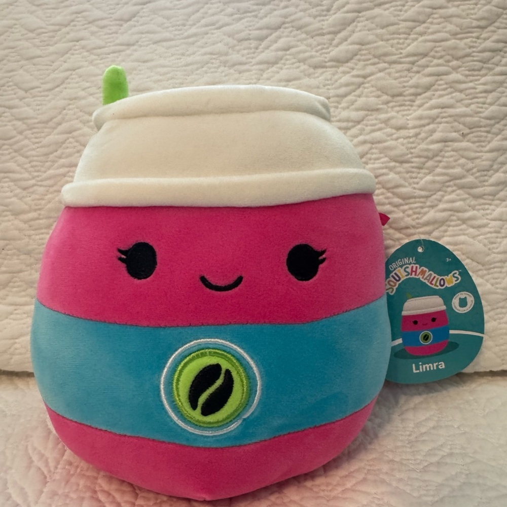 Squishmallows Pink and Blue Stuffed Animal Plush “Limra”